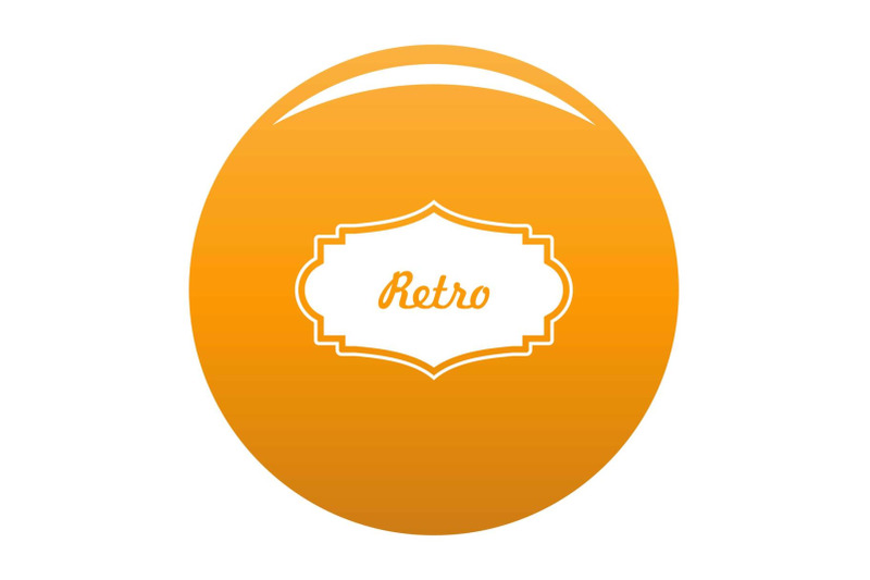 retro-label-icon-vector-orange