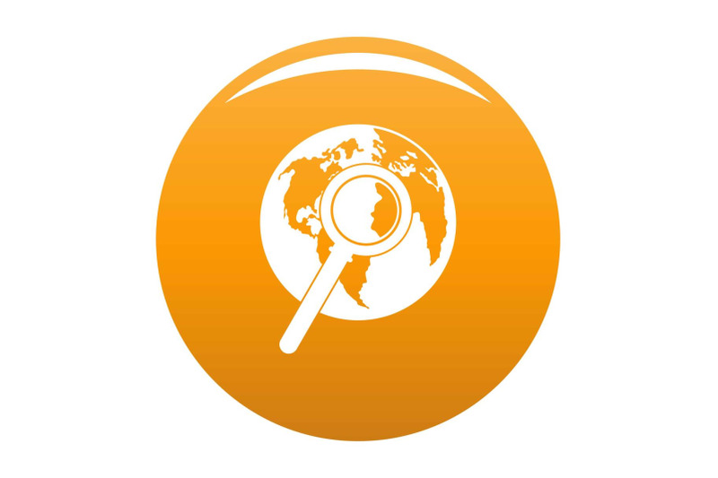 magnifier-on-earth-icon-vector-orange