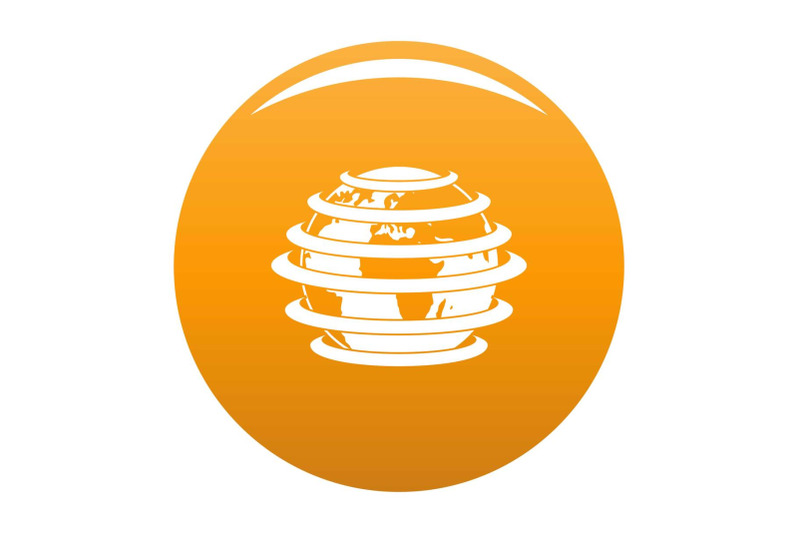 world-icon-vector-orange