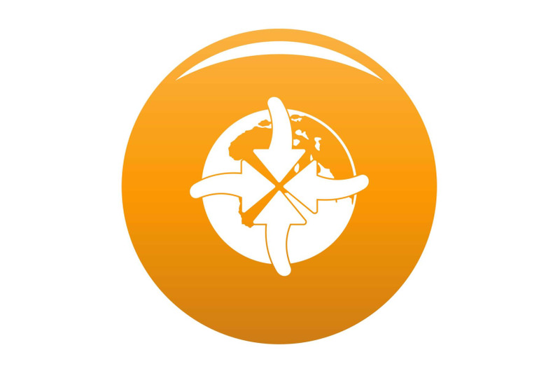 arrow-of-world-icon-vector-orange