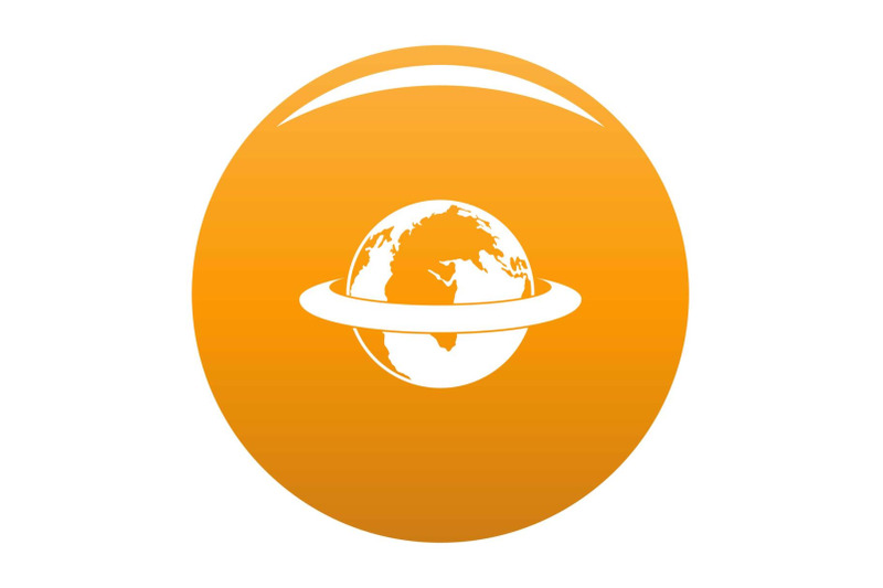 around-the-earth-icon-vector-orange