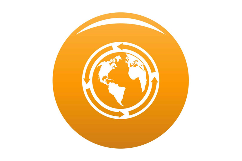 earth-icon-vector-orange