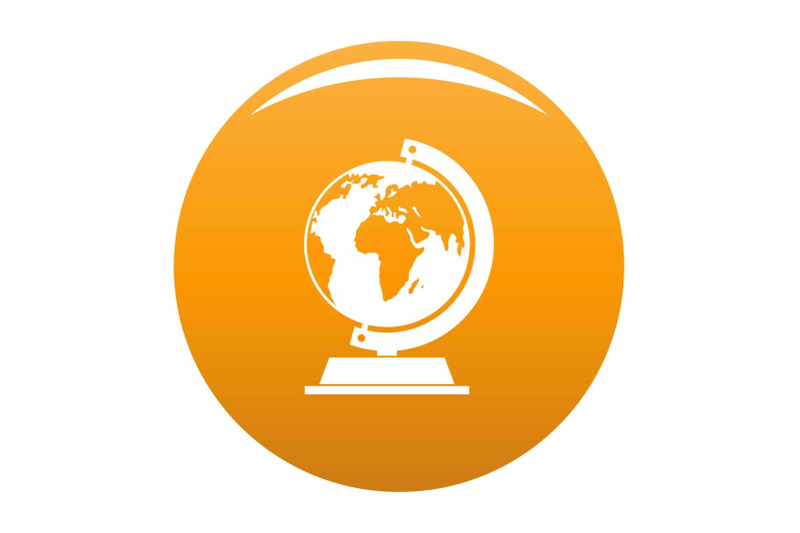 globe-icon-vector-orange