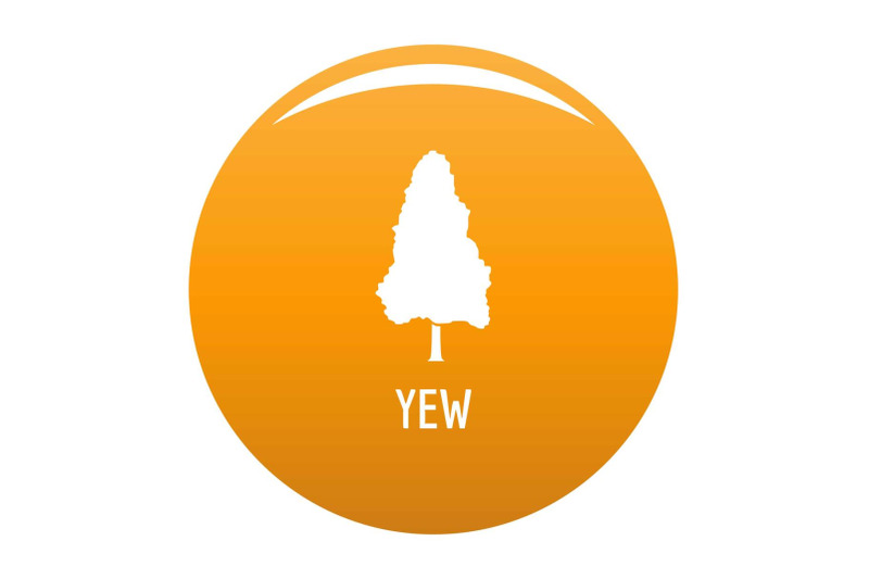 yew-tree-icon-vector-orange