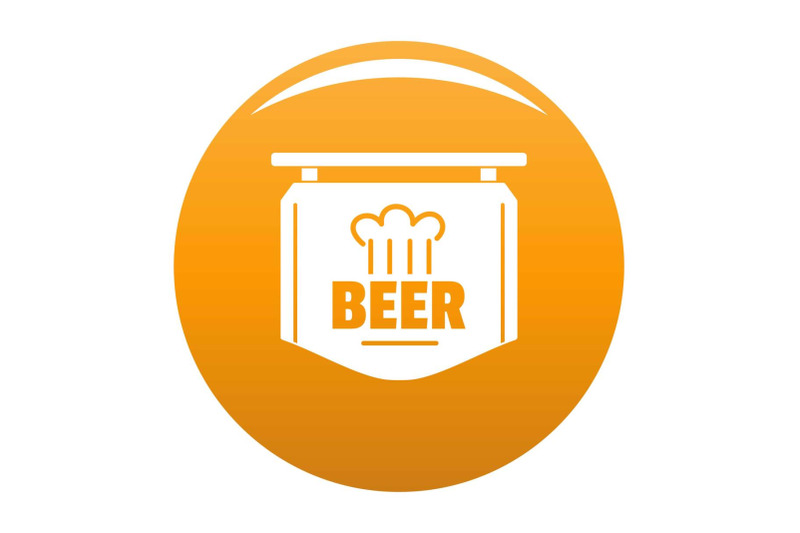 label-of-beer-icon-vector-orange