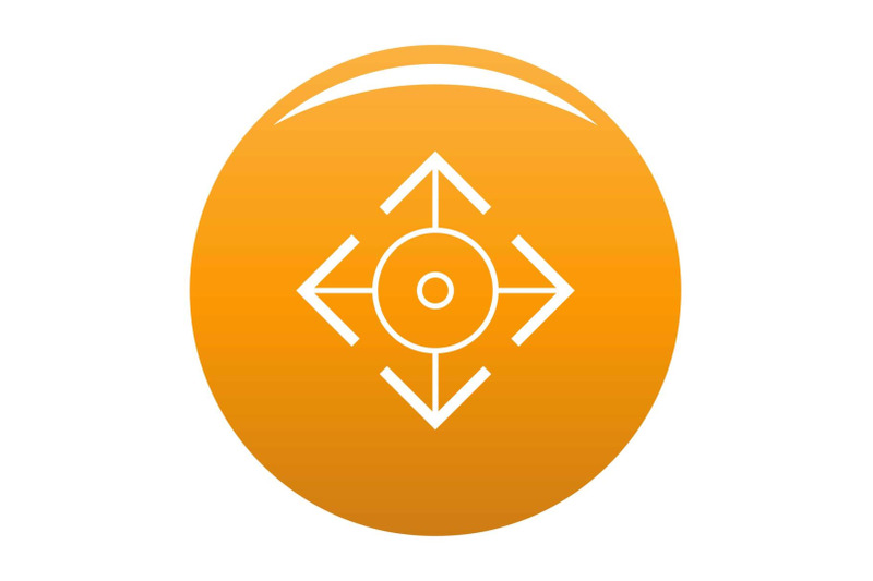 easy-target-icon-vector-orange