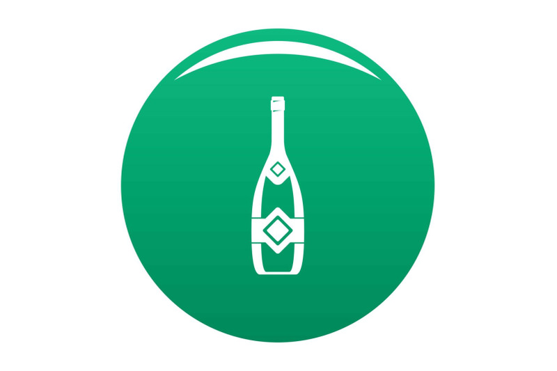 closed-champagne-icon-vector-green