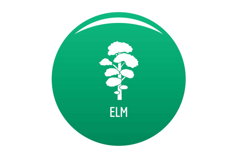 elm-tree-icon-vector-green