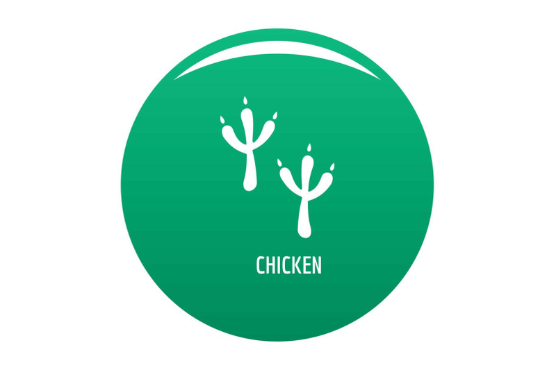 chicken-step-icon-vector-green