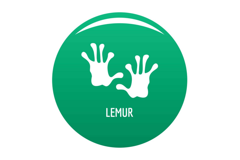 lemur-step-icon-vector-green