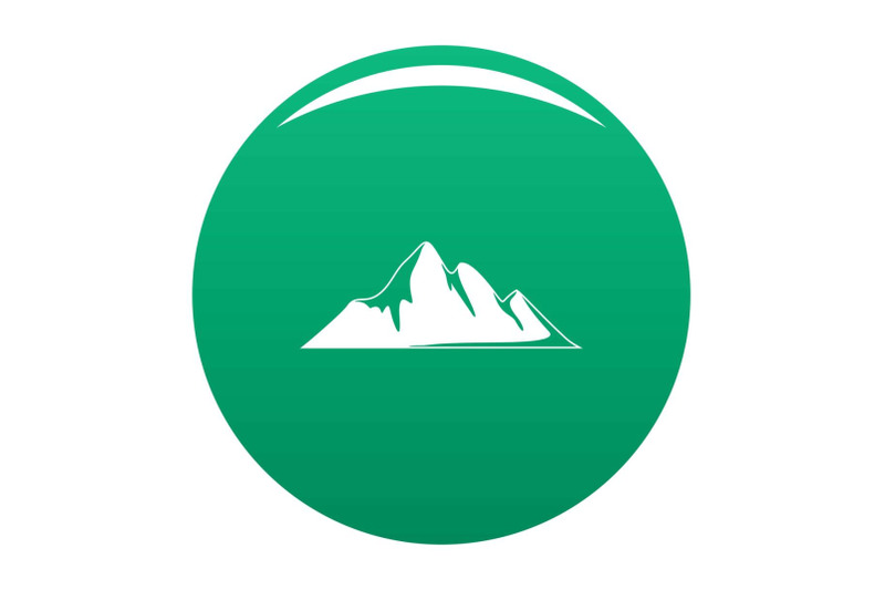 mountain-adventure-icon-vector-green