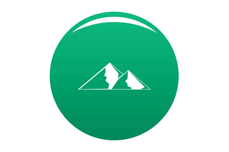 mountain-for-extremal-icon-vector-green