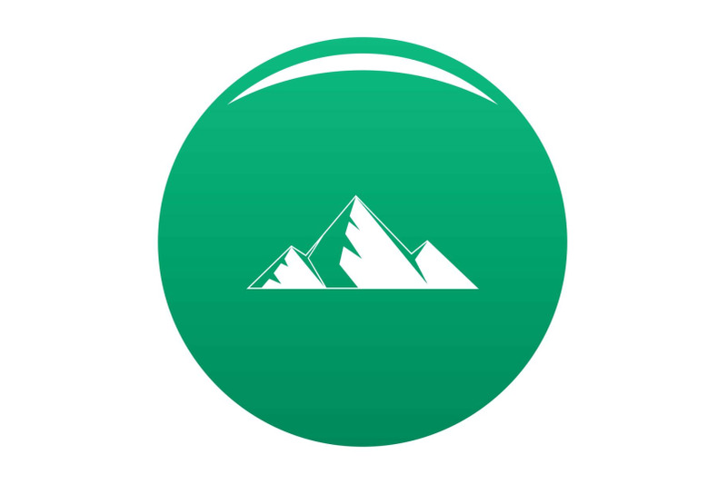 mountain-peak-icon-vector-green