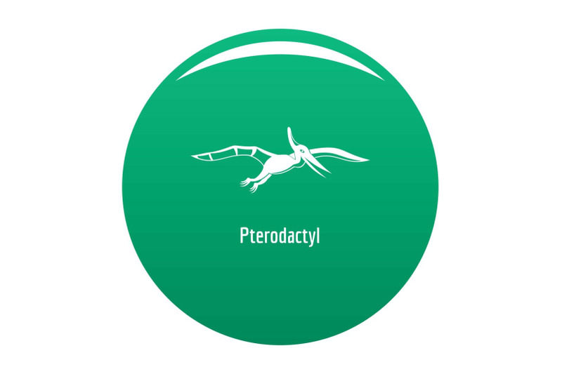 pterodactyl-icon-vector-green