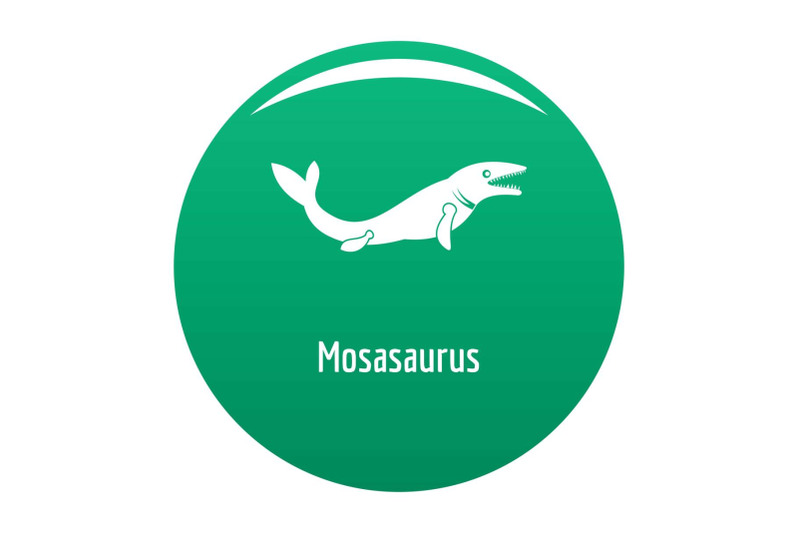 mosasaurus-icon-vector-green
