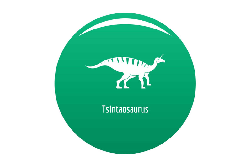 tsintaosaurus-icon-vector-green
