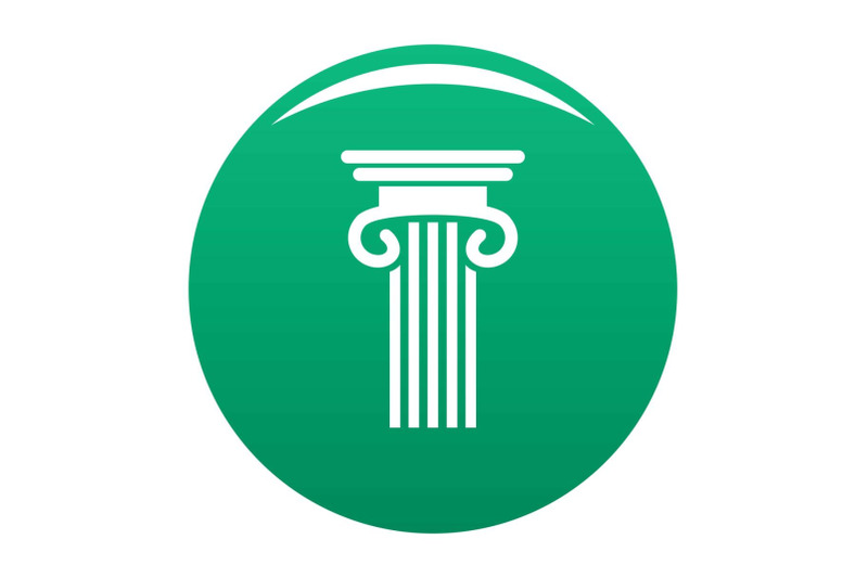 double-columned-column-icon-vector-green