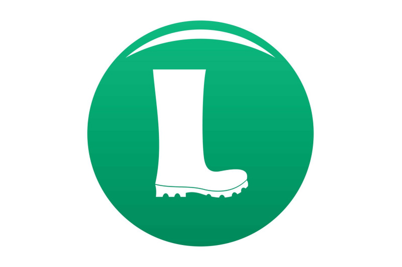 rubber-boots-icon-vector-green