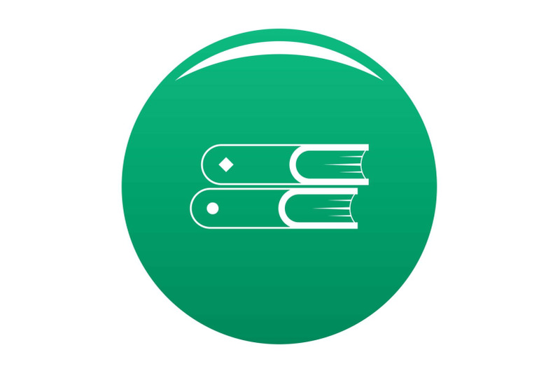 book-two-icon-vector-green