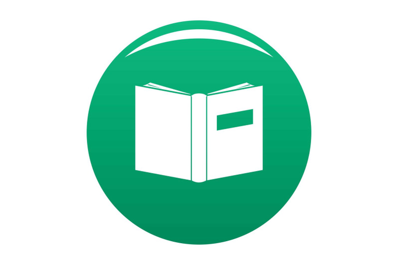book-inverted-icon-vector-green