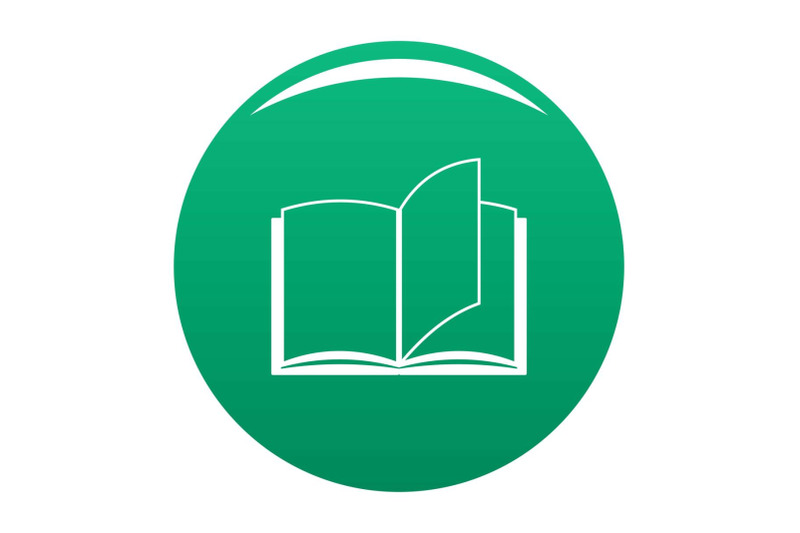 book-page-icon-vector-green