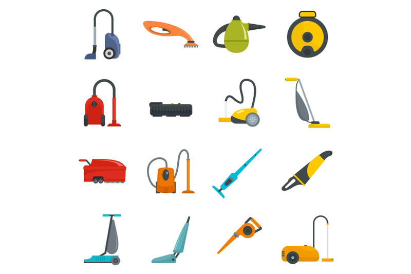 vacuum-cleaner-washing-icons-set-flat-style