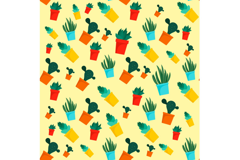 cactus-pattern-flat-style