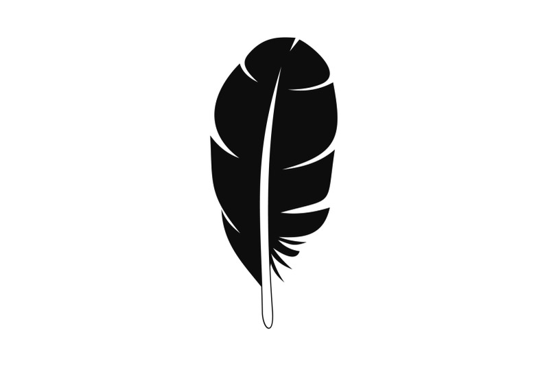 white-feather-icon-simple-style