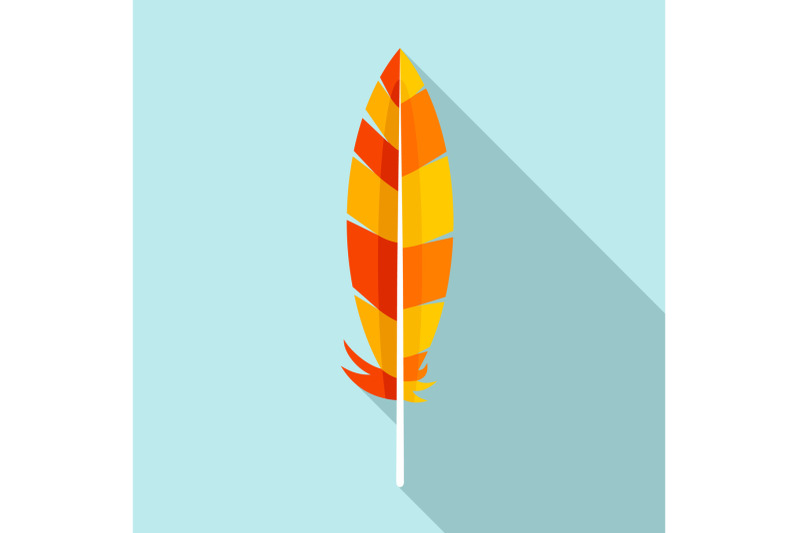 indian-feather-icon-flat-style