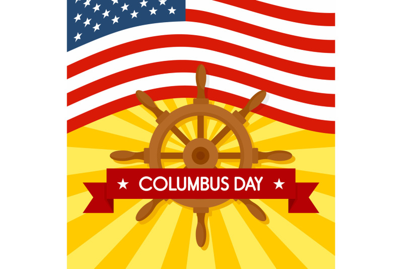 national-columbus-day-concept-background-flat-style