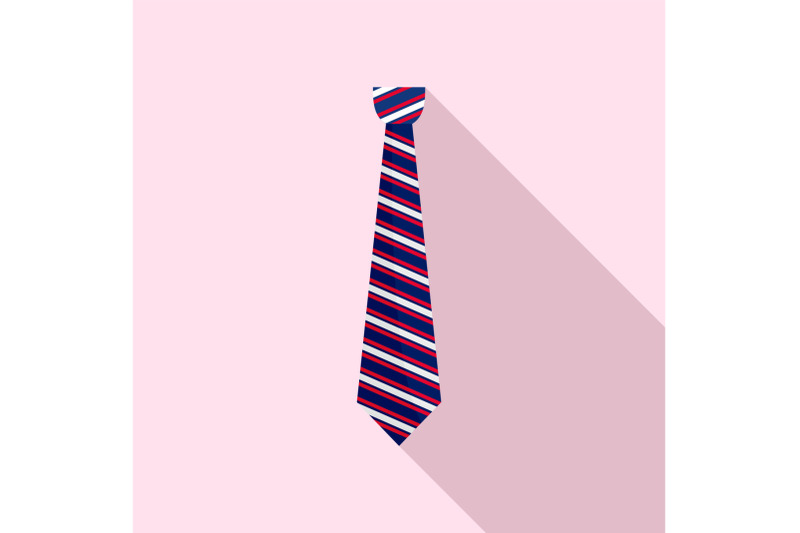 striped-tie-icon-flat-style