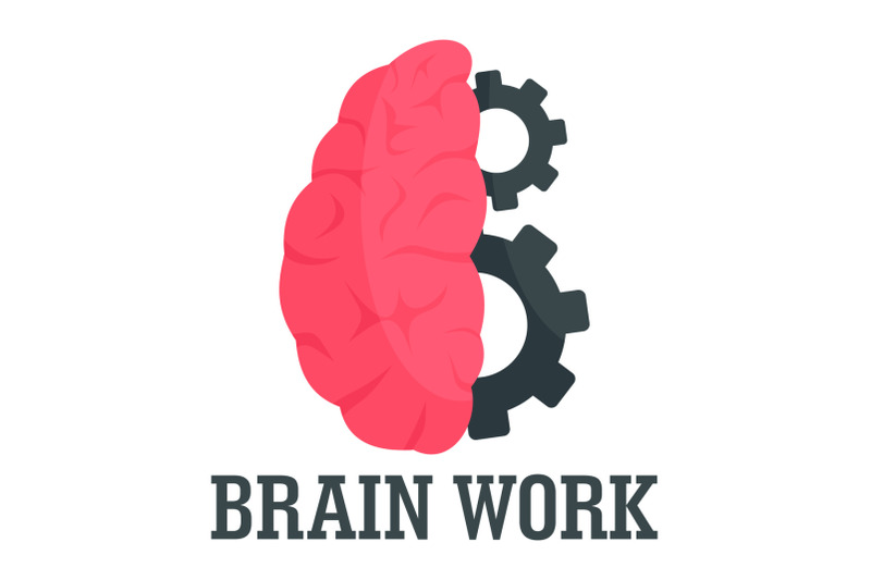 hard-brain-work-logo-flat-style