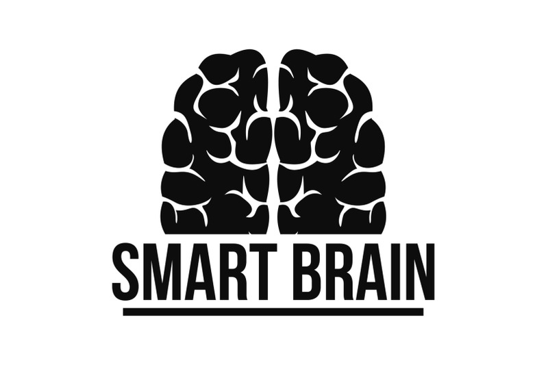 human-smart-brain-logo-simple-style