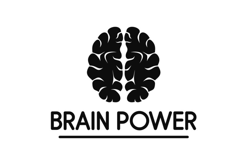 human-brain-power-logo-simple-style