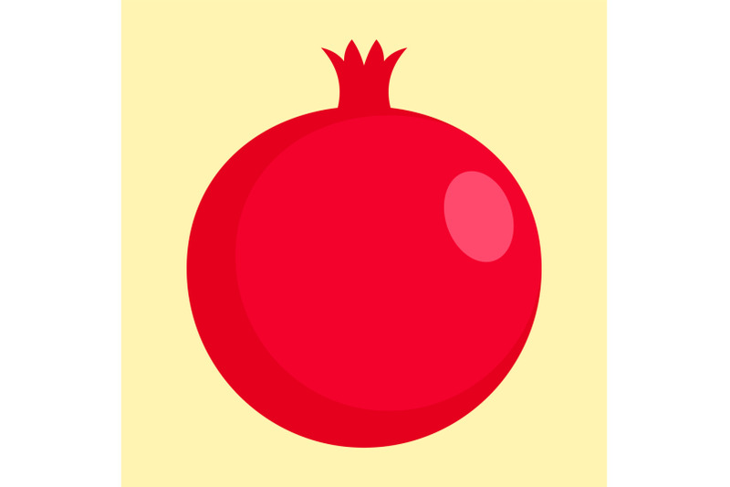 pomegranate-icon-flat-style