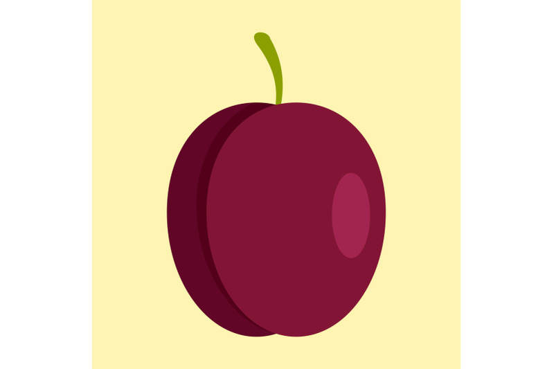 fresh-plum-icon-flat-style