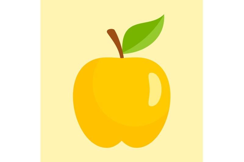 gold-apple-icon-flat-style