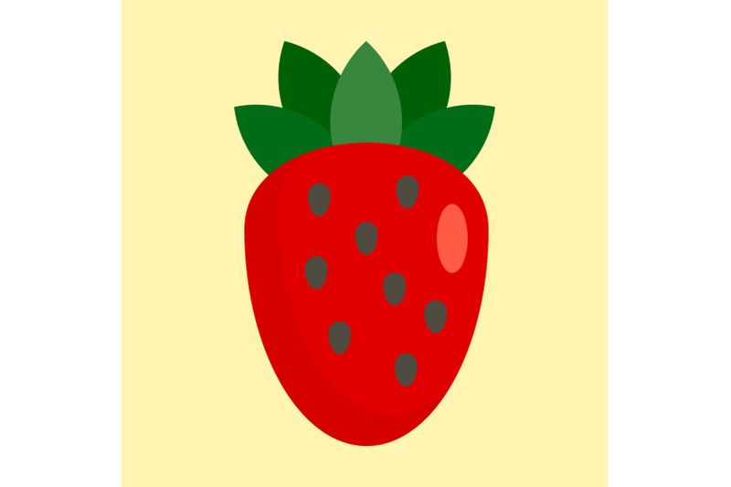 strawberry-icon-flat-style