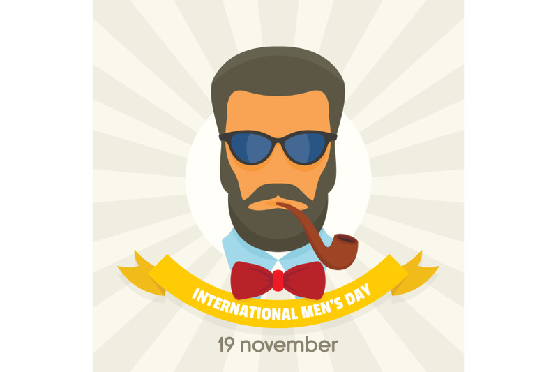mens-day-concept-background-flat-style