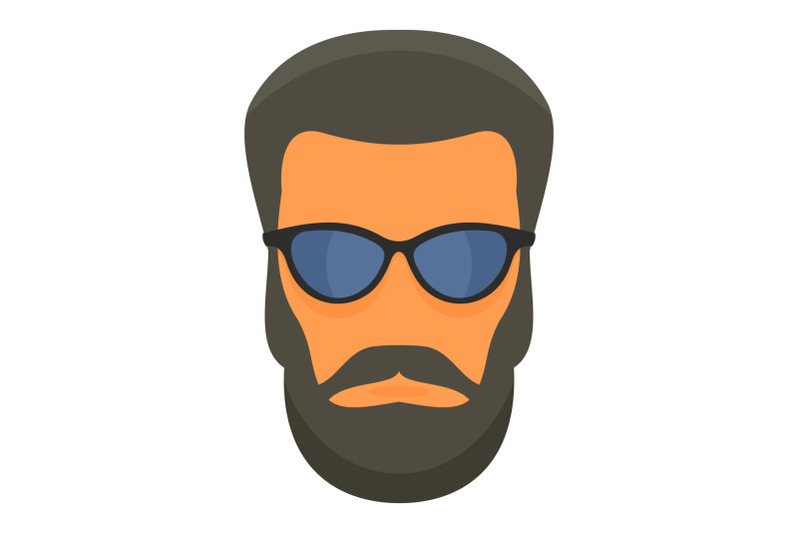 hipster-man-face-icon-flat-style