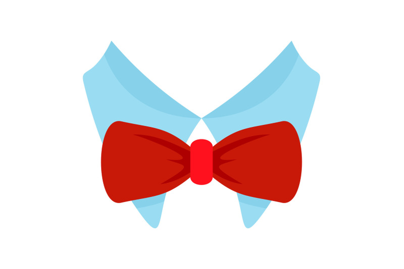 bow-tie-shirt-icon-flat-style