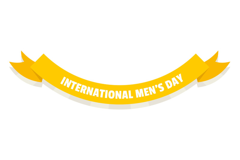 international-men-day-ribbon-icon-flat-style