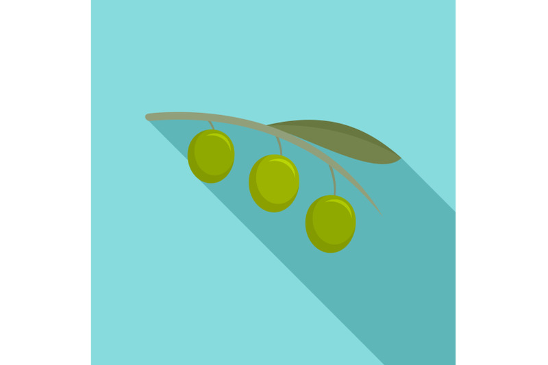 olives-branch-icon-flat-style