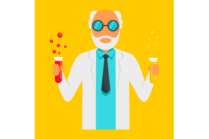 scientific-man-icon-flat-style