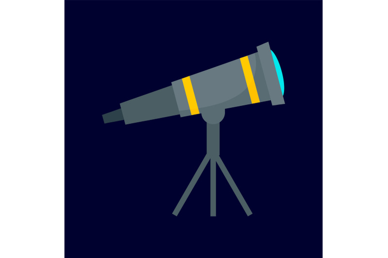 space-telescope-icon-flat-style