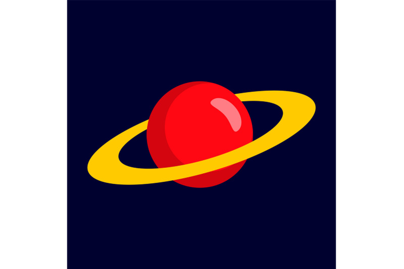 red-planet-icon-flat-style