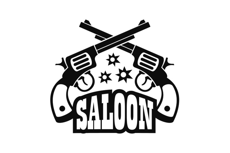 saloon-pistol-logo-simple-style