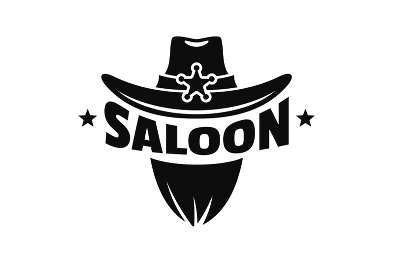 saloon-texas-hat-logo-simple-style