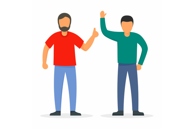 friend-team-concept-background-flat-style
