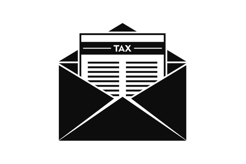 tax-mail-icon-simple-style